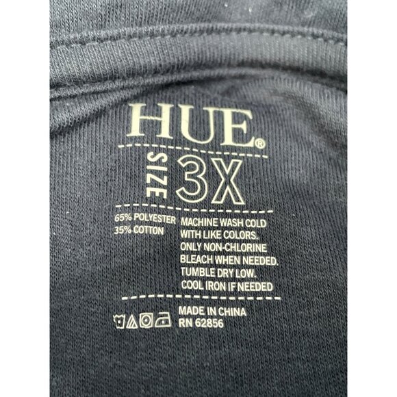 HUE Long Sleeve Nap Shirt Plus Size 3X Collared Twighlight Blue Solid Career NEW - Picture 4 of 5